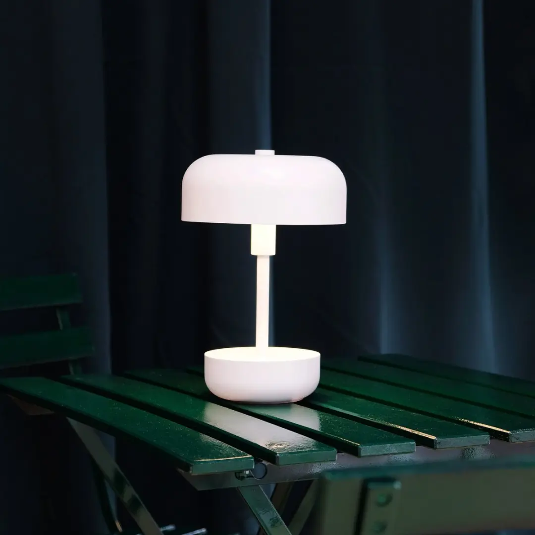 Dyberg Larsen Tafellamp Haipot Oplaadbaar LED - 9W - Wit