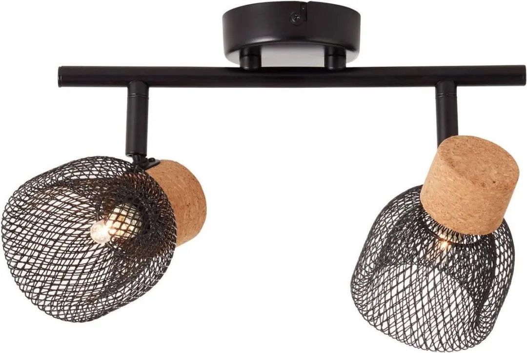 Brilliant FLAKA Plafondspot - 2 Lichtpunten - Zwart