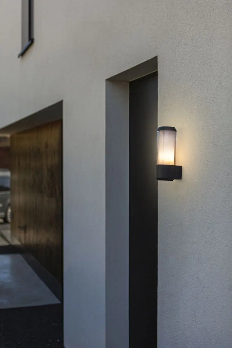 Lutec Heros Wandlamp E27 - Donkergrijs