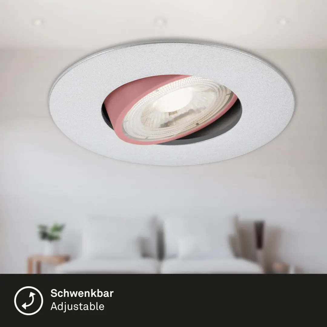 Briloner KULANA Inbouwspots 3x LED 5W - 460lm Warm Wit - Ø90mm - Mat Chroom