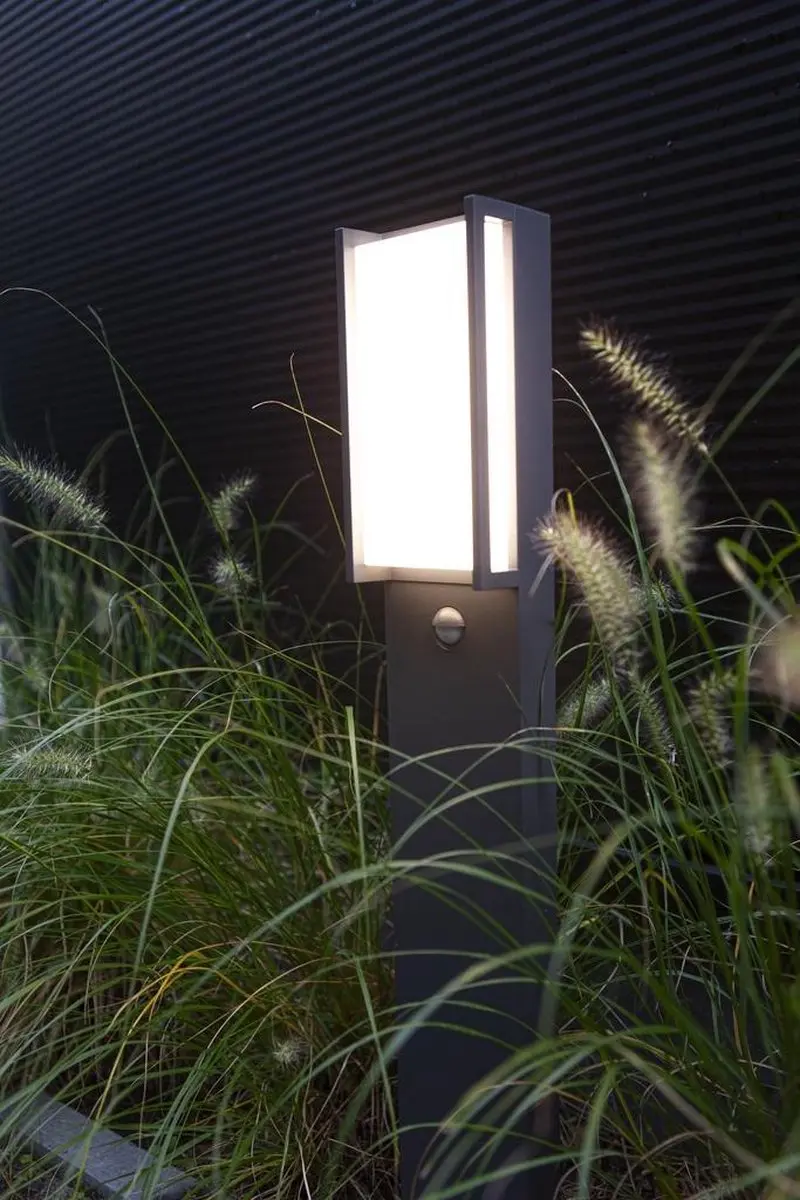 Lutec Qubo Tuinpaal LED 17.3W - Donkergrijs