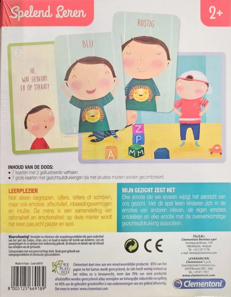 Clementoni Ik Zeg Het Met Mijn Gezicht - 66918 Educatief spel - Multicolor