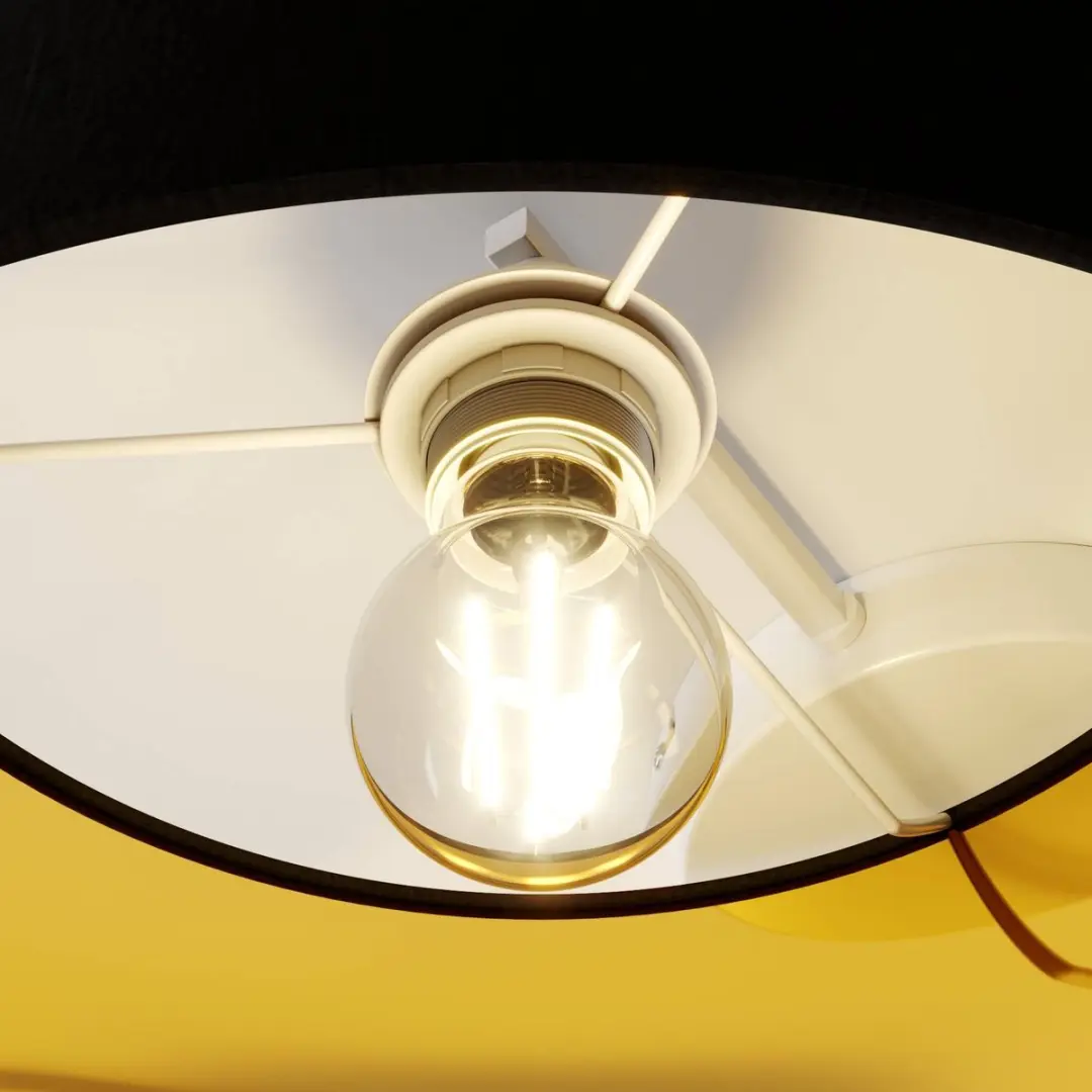 Lindby Plafondlamp 3-Lichts - Ø61cm - Zwart/Goud
