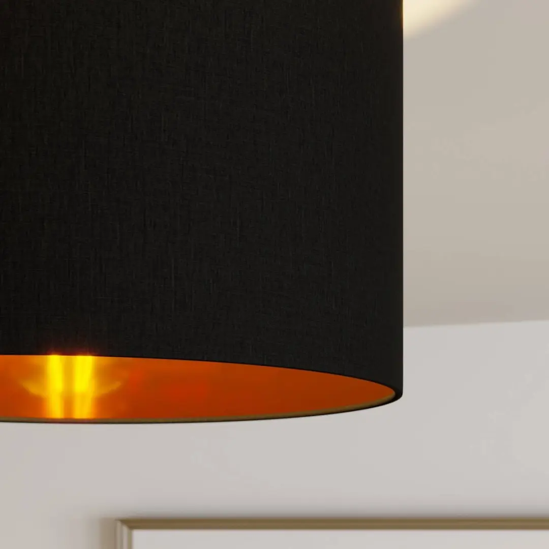 Lindby Plafondlamp 3-Lichts - Ø61cm - Zwart/Goud