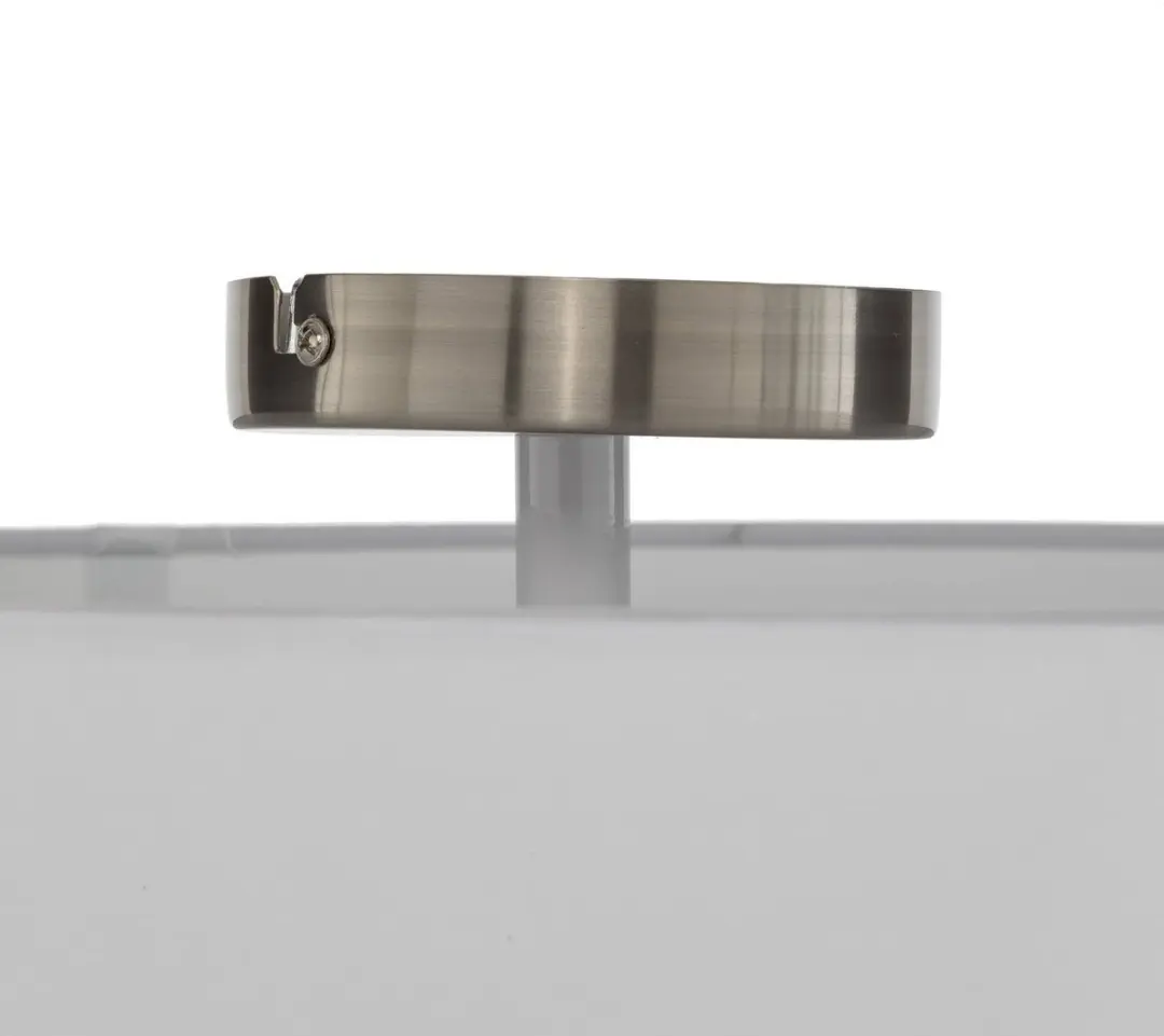 Lindby Plafondlamp 3-lichts - Ø50cm - Wit/mat nikkel