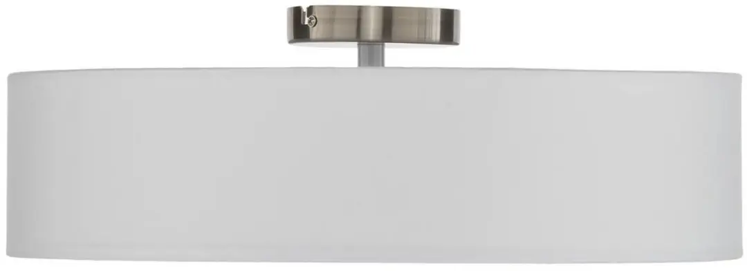 Lindby Plafondlamp 3-lichts - Ø50cm - Wit/mat nikkel