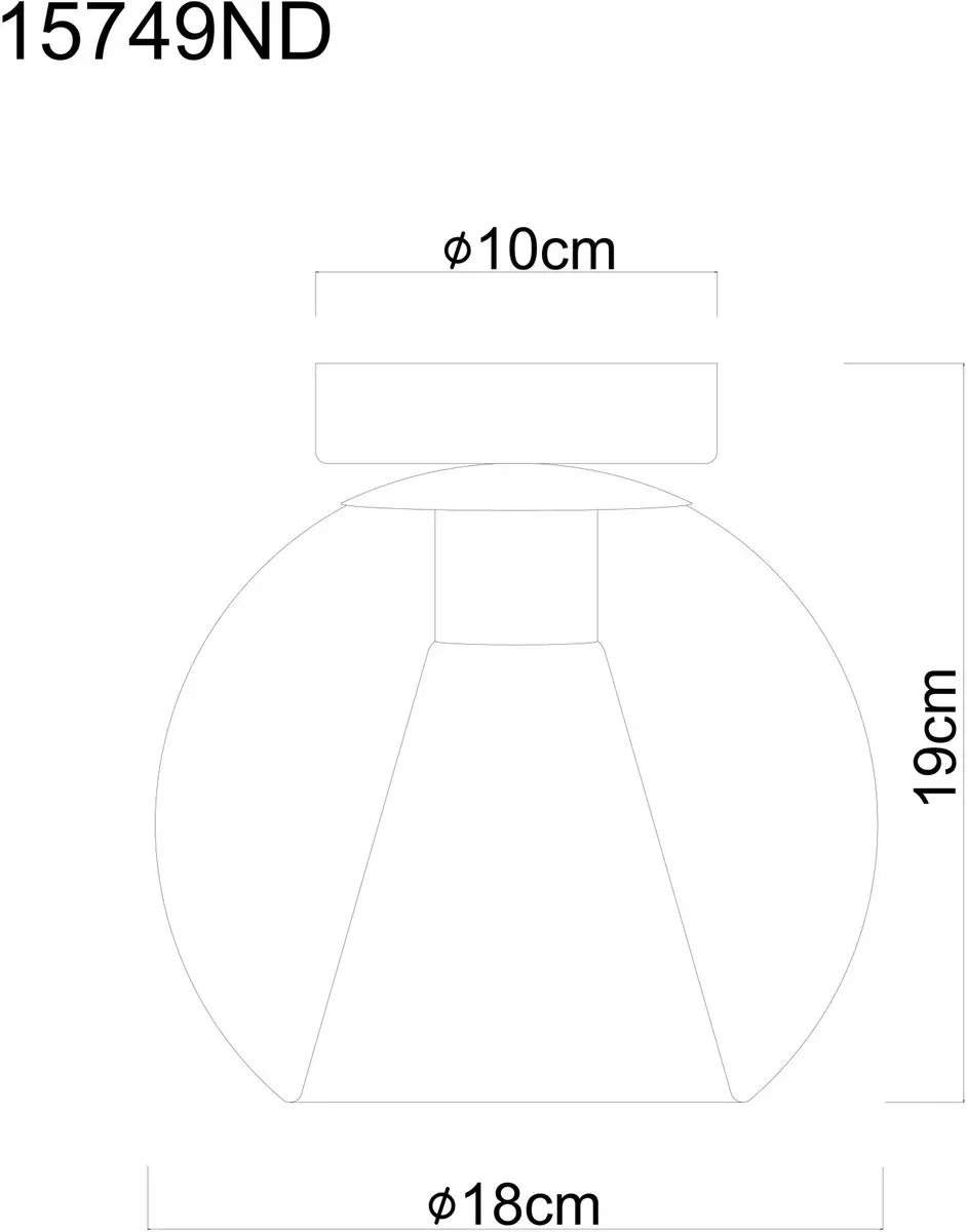 Globo Barry Plafondlamp Ø18cm Staal - E27