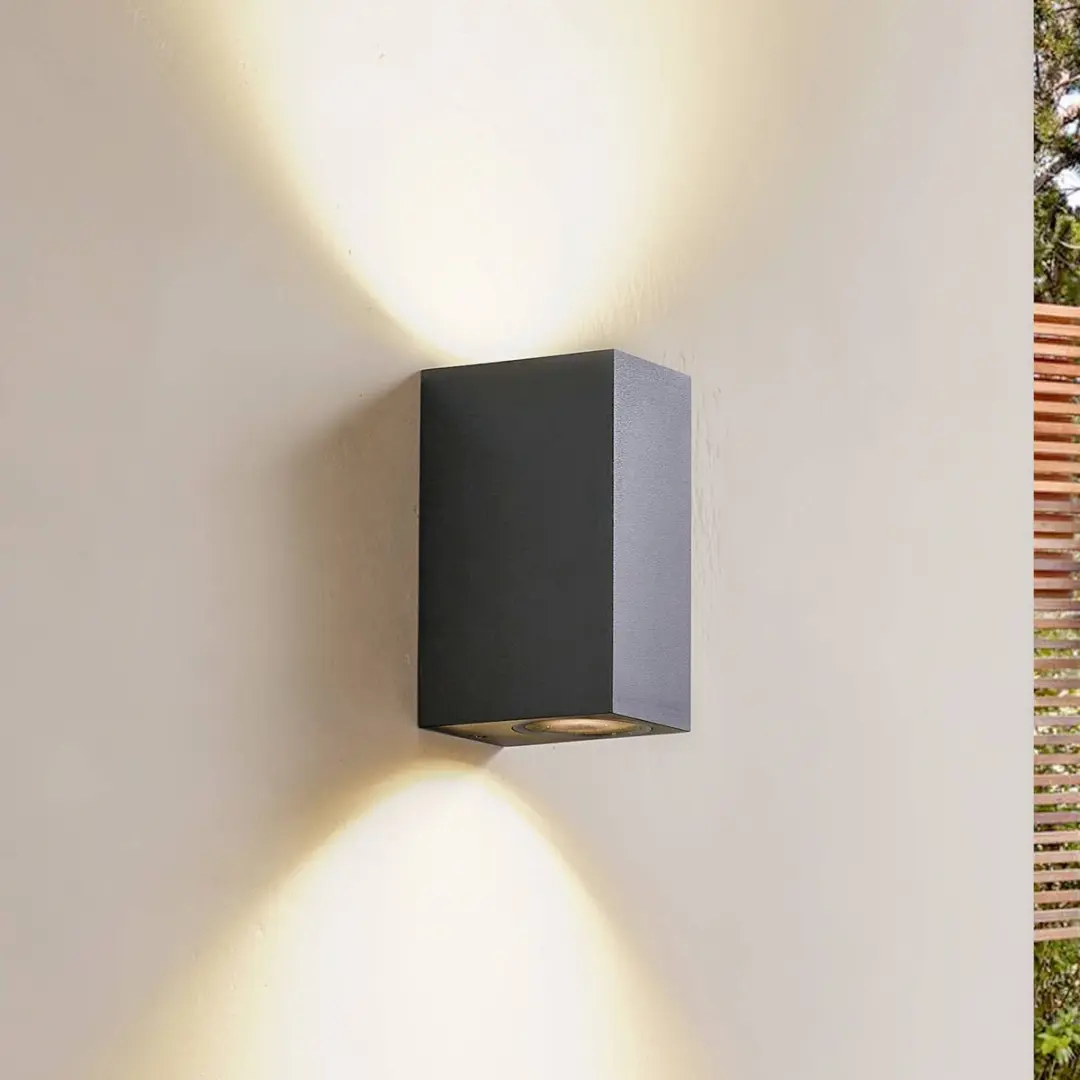 Lindby Wandlamp Buiten 2x GU10 - 15cm - Donkergroen