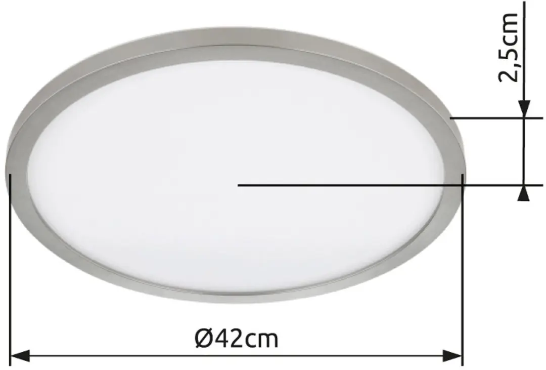 Globo Sapana Plafondlamp - Nikkel - Ø42cm - LED
