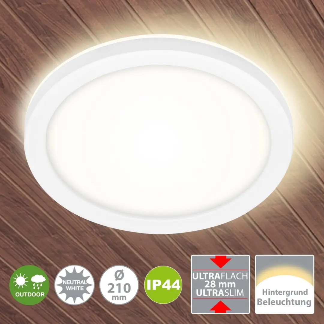 Briloner Buitenwandlamp Wit - 8W