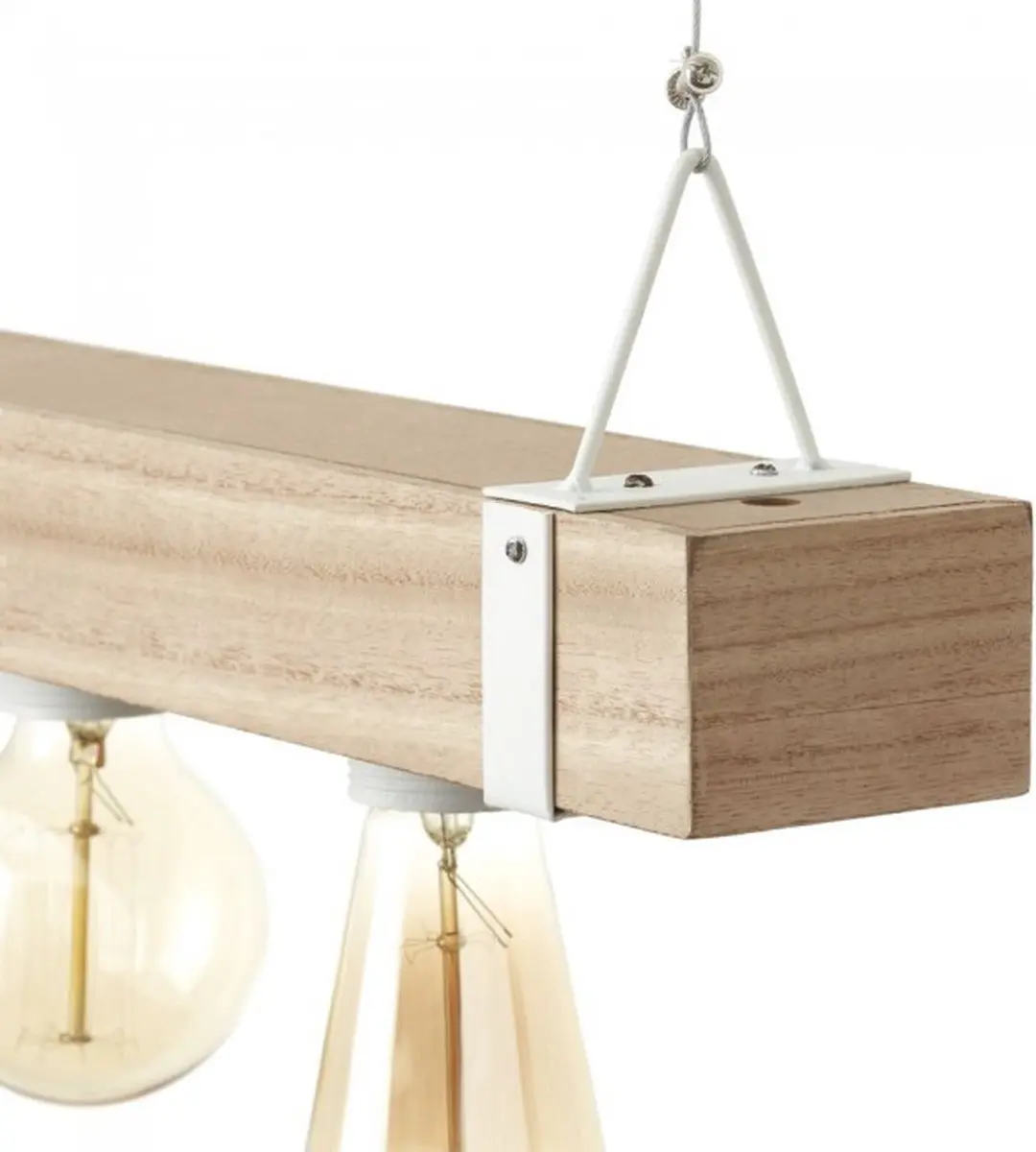 Brilliant White Wood Hanglamp 5-lichts - 30W - Wit licht