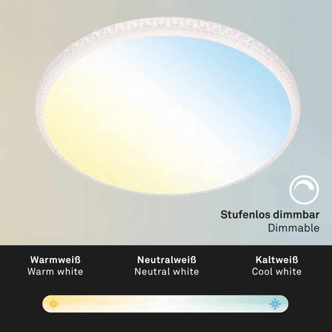 Briloner Style Plafonnière - 48W LED - Ø60cm - Wit