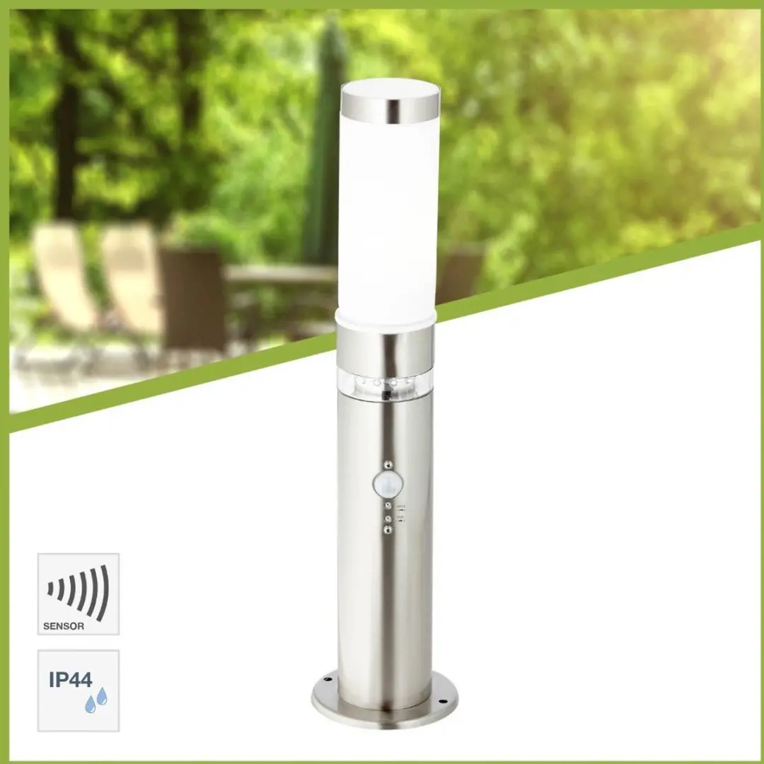 Brilliant BOLE Staande Buitenlamp 5W - Chroom/Wit