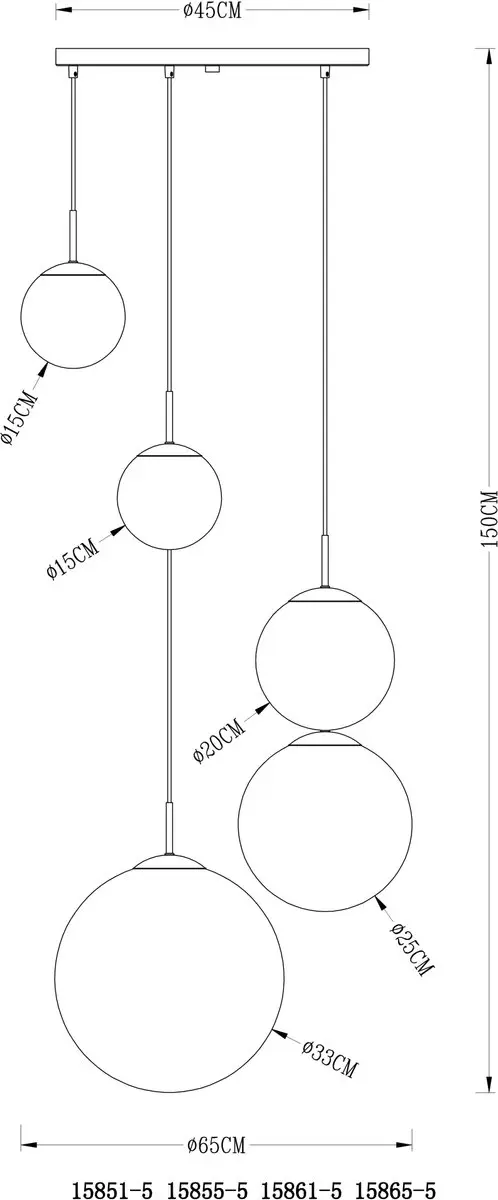 Globo Varus Hanglamp - Goud - Ø65cm - E27