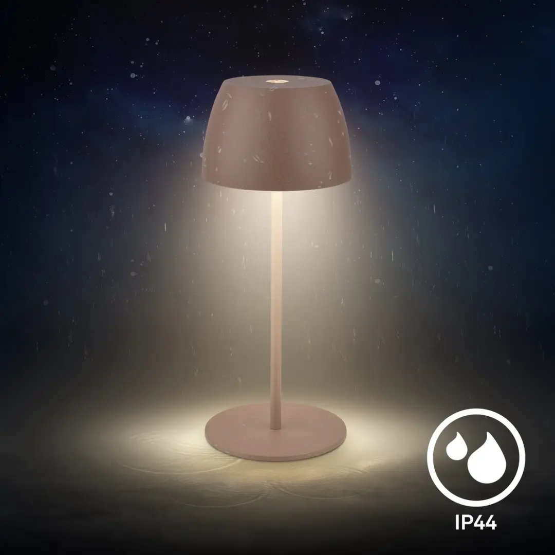 Briloner Serina Mini 7503012 LED Tafellamp - Dimbaar Touch - IP44 - Ø8cm - Umbrasand
