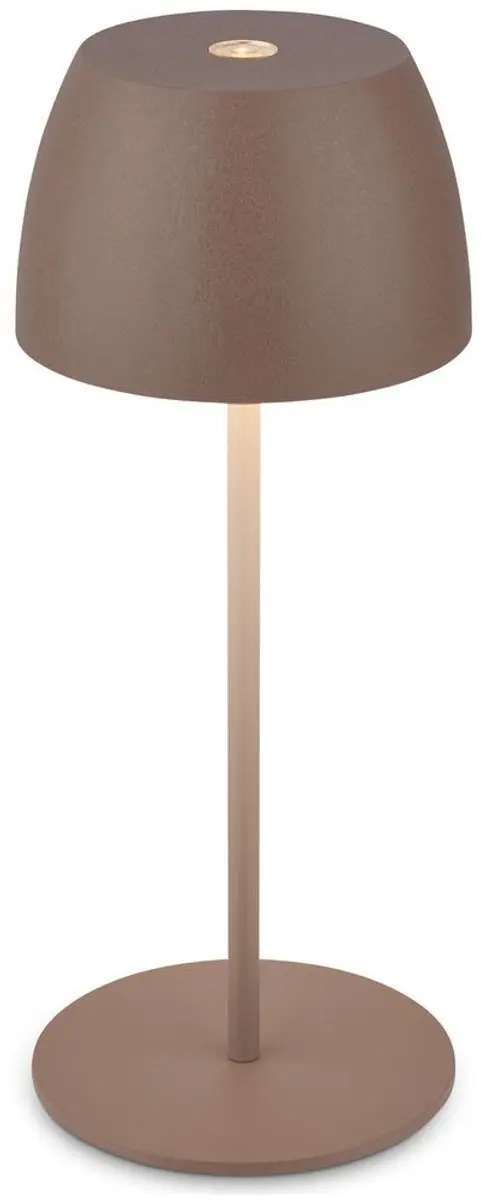 Briloner Serina Mini 7503012 LED Tafellamp - Dimbaar Touch - IP44 - Ø8cm - Umbrasand