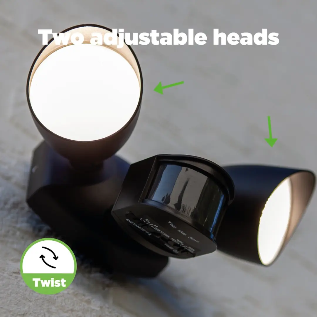 LUTEC Shrimp LED Bewegingssensor Wandlamp 1700Lm - 4000K - Zwart