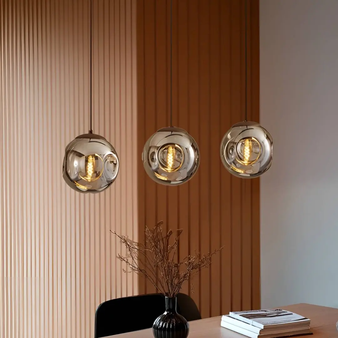 Lindby Hanglamp 3-Lichts E14 - Bruin/Rookgrijs