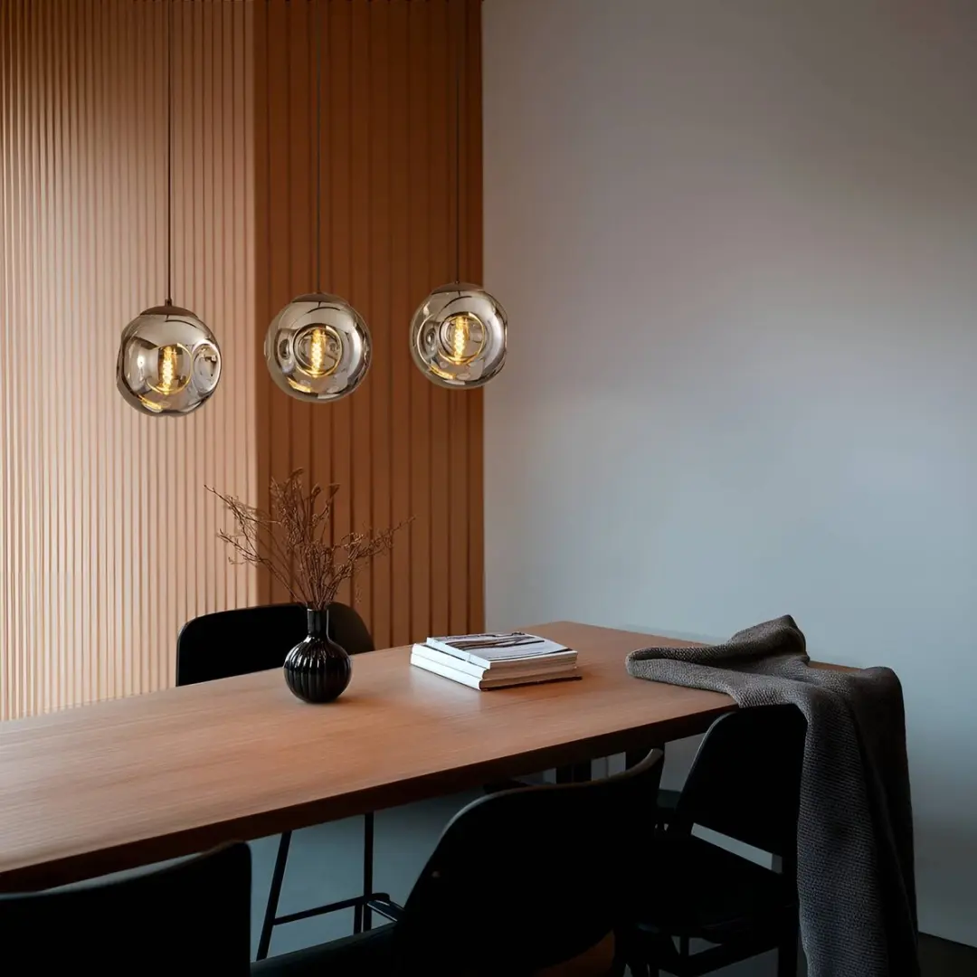 Lindby Hanglamp 3-Lichts E14 - Bruin/Rookgrijs