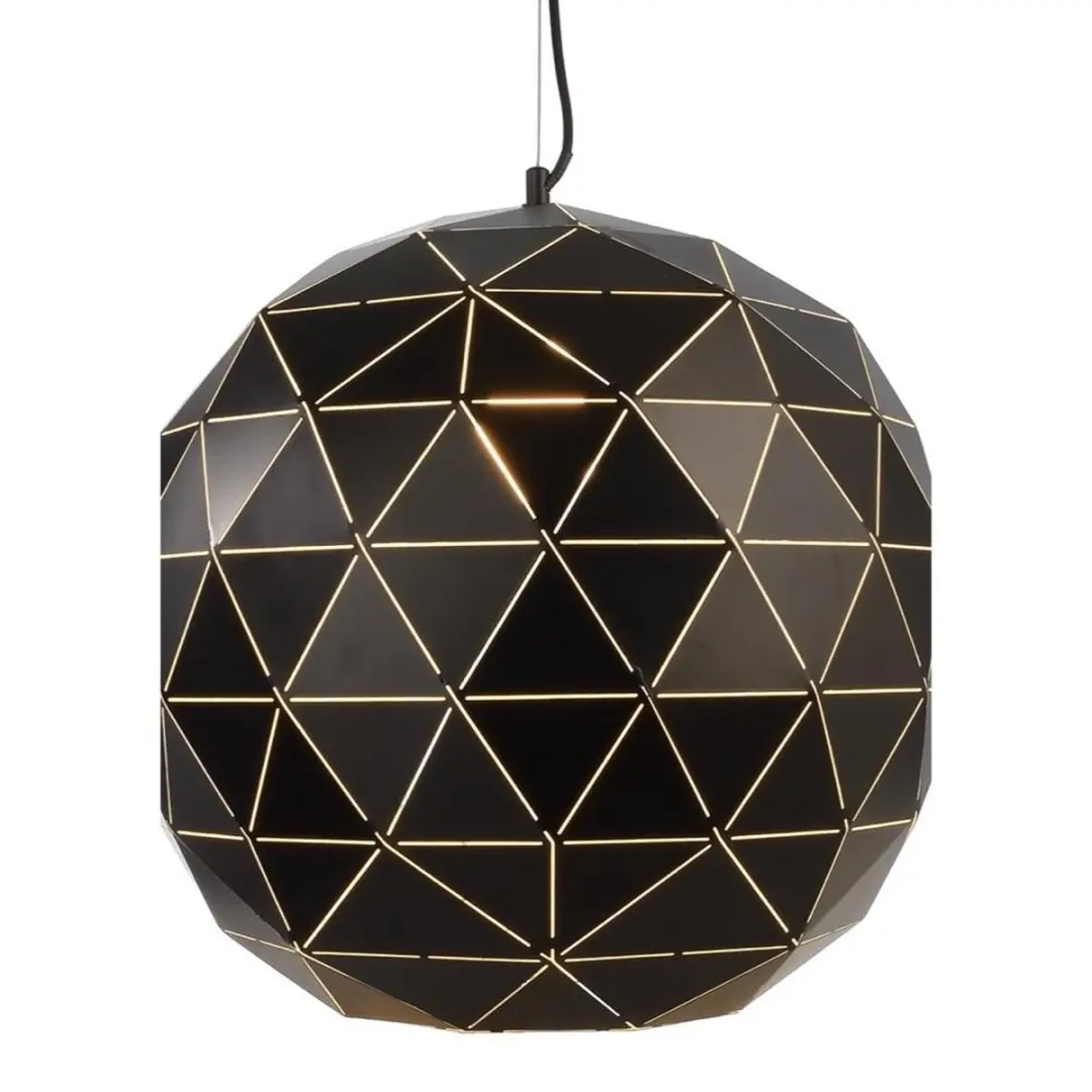Deko-Light Asterope Round 400 Hanglamp - Metaal - Ø40cm - Mat Zwart