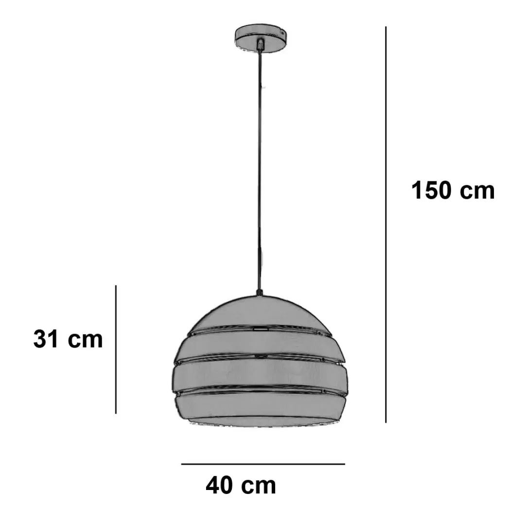 Freelight Hanglamp Djarin Ø40cm - Zwart/Goud