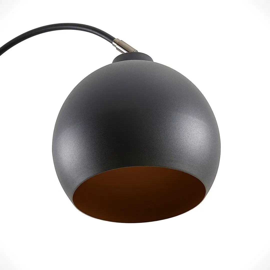 Lindby Booglamp Metaal 148cm - E27 - Zwart/Goud