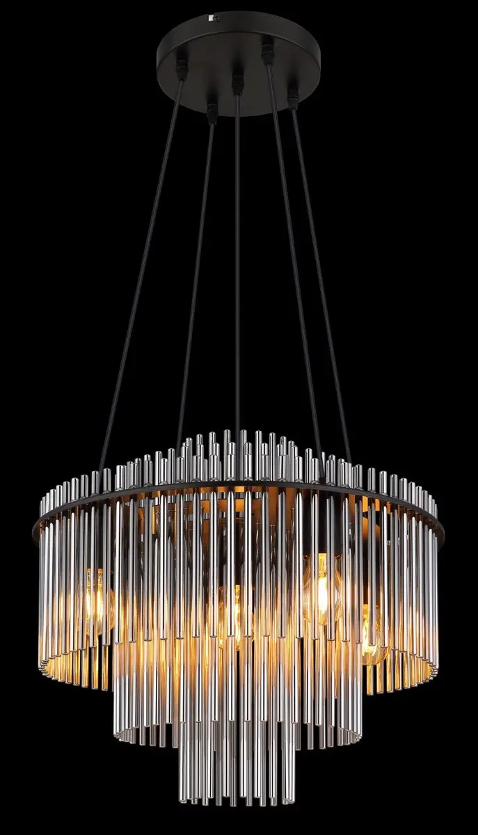 Globo Gorley Hanglamp - 5 Lichtpunten Ø50cm - Zwart