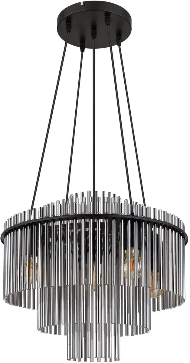 Globo Gorley Hanglamp - 5 Lichtpunten Ø50cm - Zwart