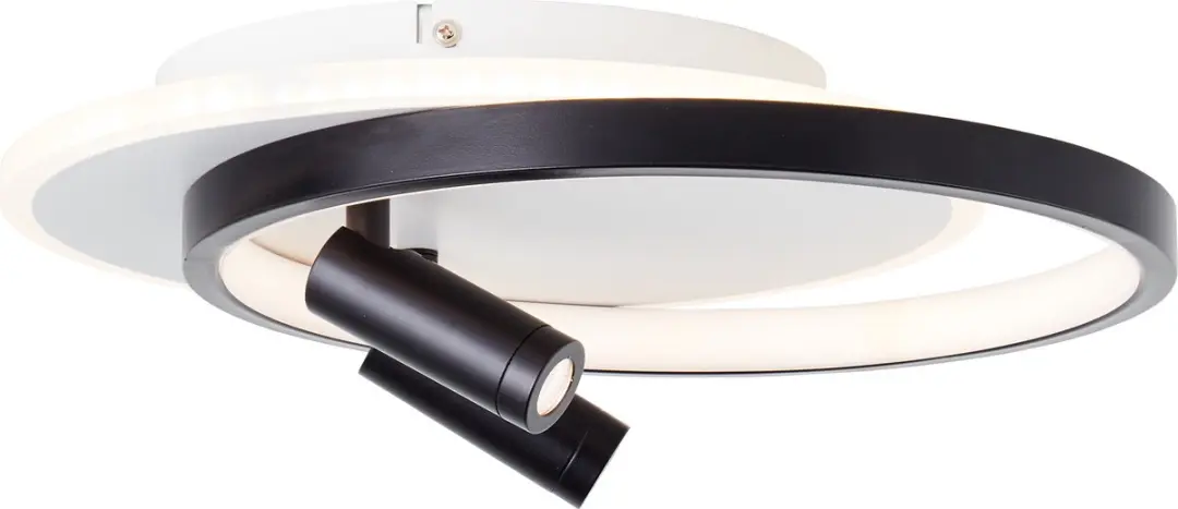Brilliant Eunomia LED Plafondlamp 30W - 2900lm - 3000K - Zwart/Wit