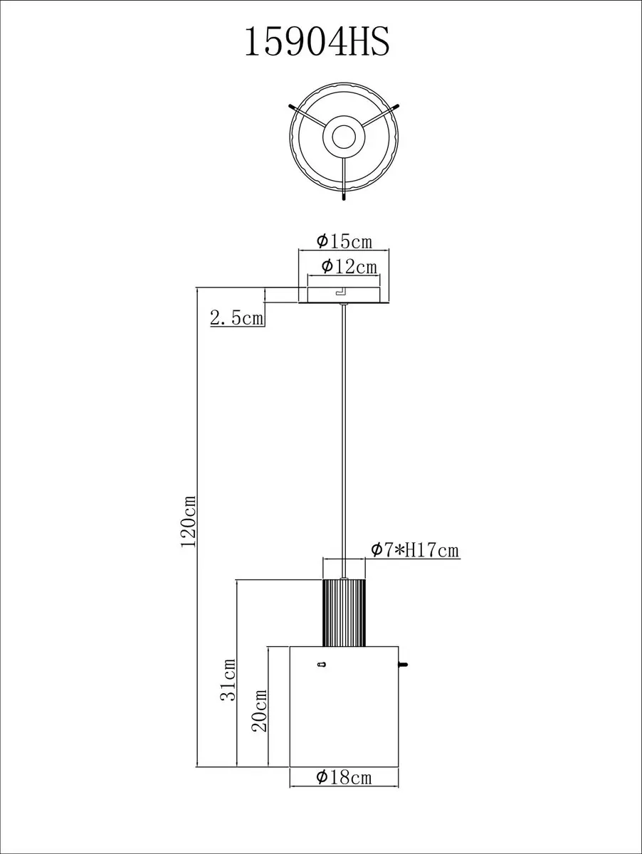 Globo Tulivar Hanglamp - Ø18cm - E27 - Zwart - afbeelding 6 van 6