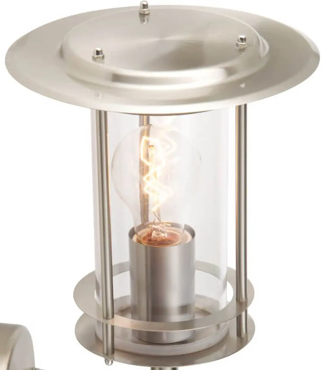 Brilliant York Buiten Wandlamp Chroom