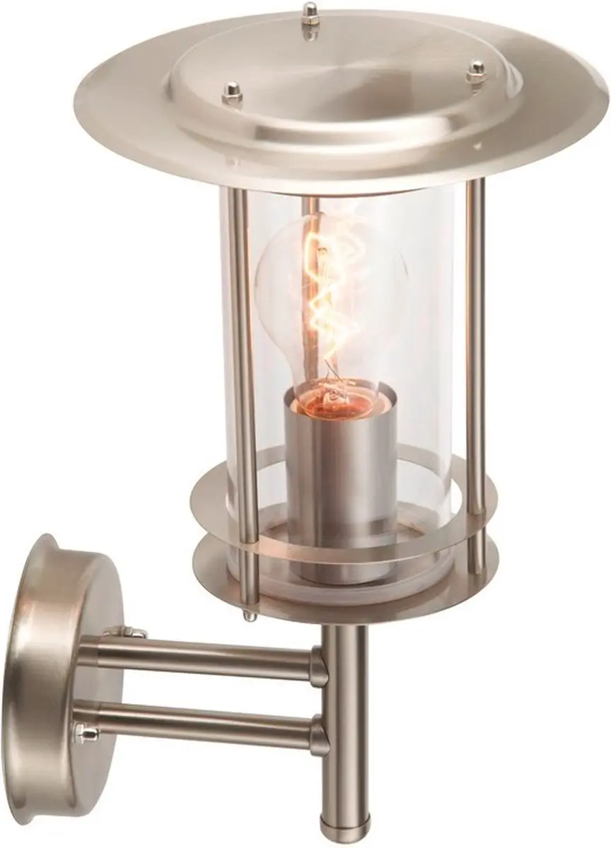 Brilliant York Buiten Wandlamp Chroom