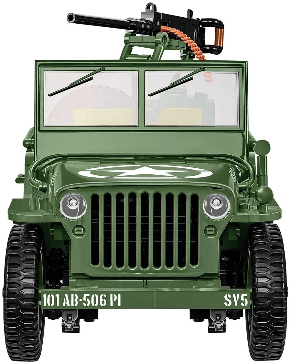 Cobi Willys MB & M2 Kanon 1:12 - 1207 Onderdelen - Meerkleurig
