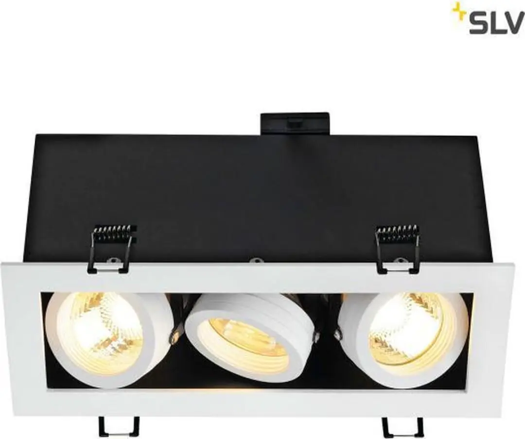 SLV Kadux 3 Inbouwspot GU10 9cm - 3x50W - Wit