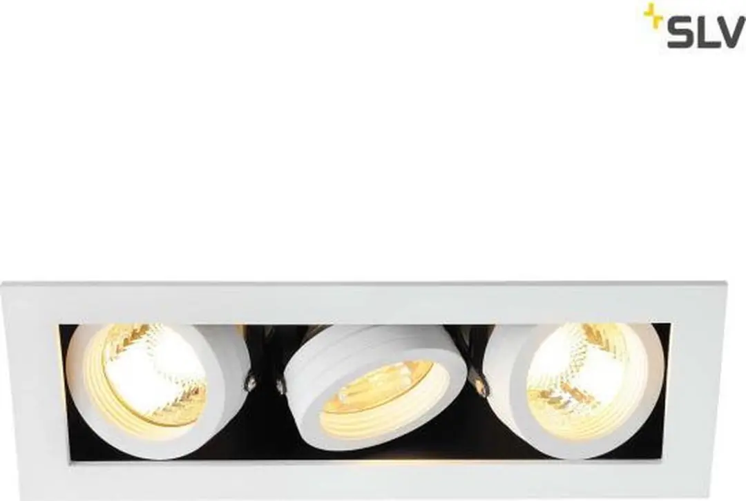 SLV Kadux 3 Inbouwspot GU10 9cm - 3x50W - Wit