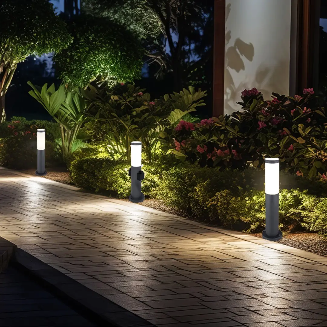 Globo Staande Tuinlamp E27 - Antraciet - 3 Stuks