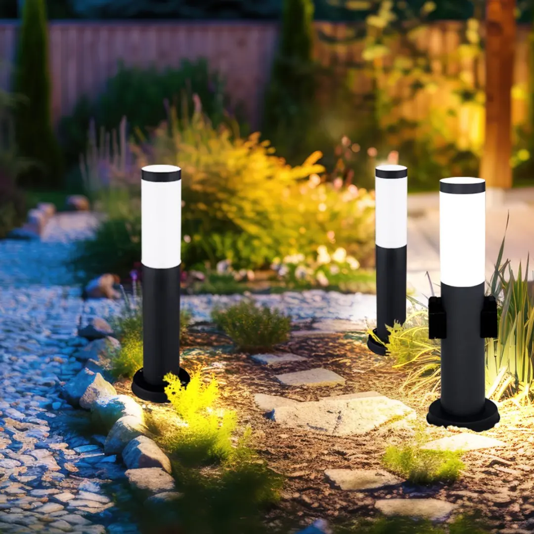 Globo Staande Tuinlamp E27 - Antraciet - 3 Stuks