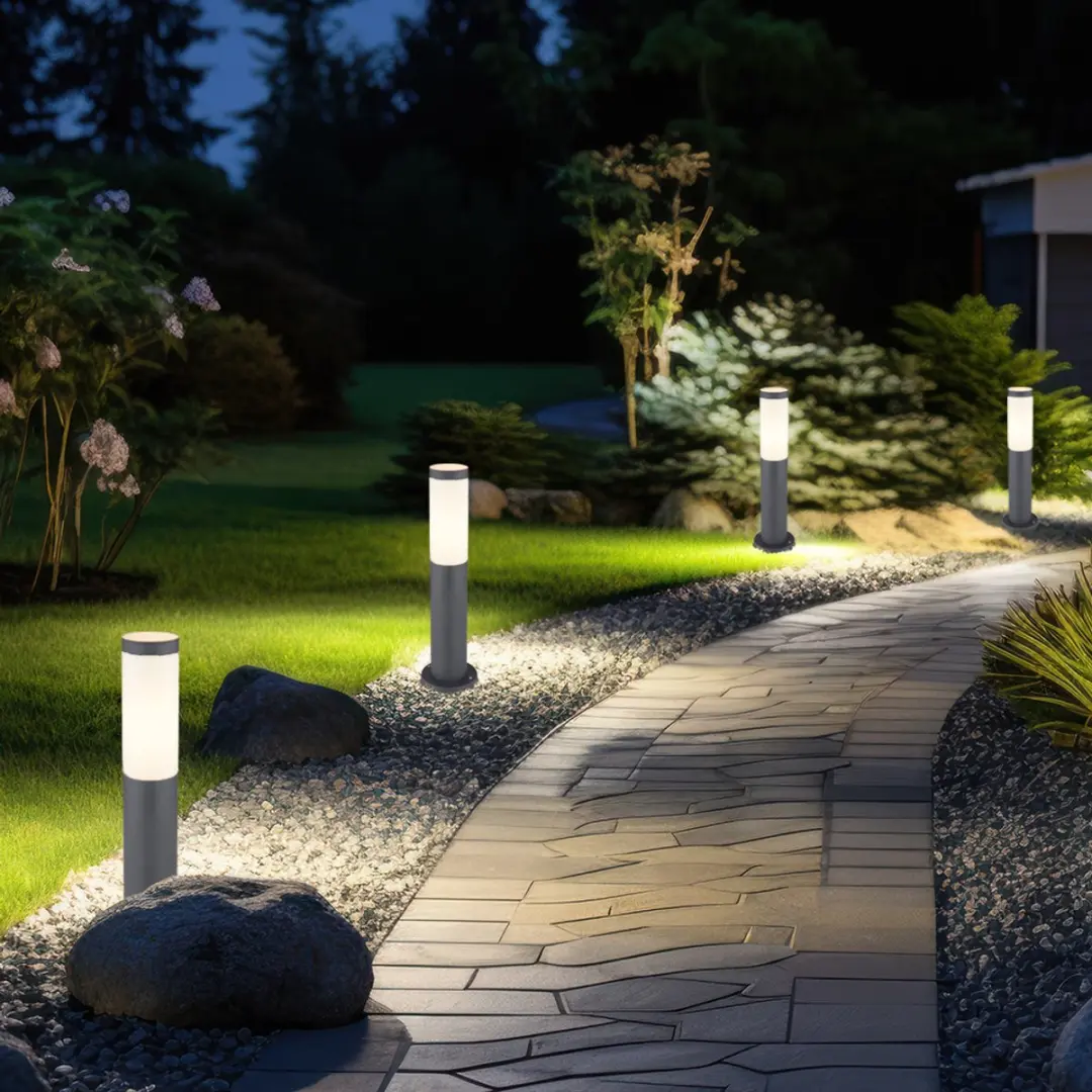 Globo Staande Tuinlamp E27 - Antraciet - 3 Stuks
