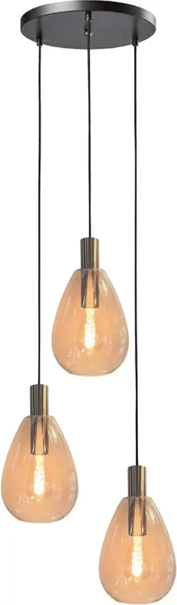 Freelight Dorato 3 Hanglamp - Ø35cm - Zwart/Goud