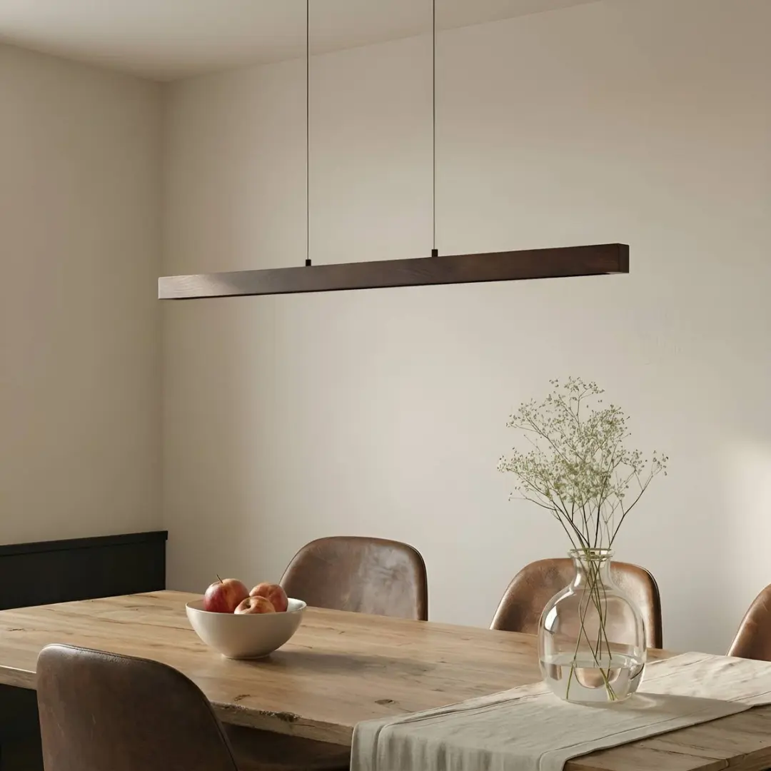 Lucande Hanglamp CCT 18W - Walnoot/Zwart/Wit