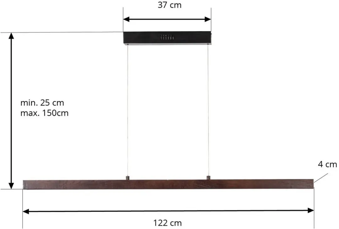 Lucande Hanglamp CCT 18W - Walnoot/Zwart/Wit