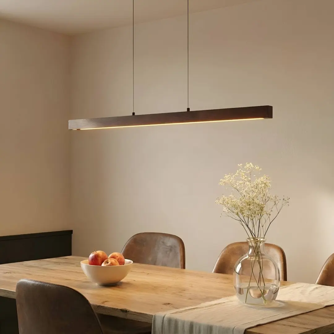 Lucande Hanglamp CCT 18W - Walnoot/Zwart/Wit