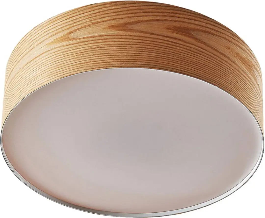 Lindby Plafondlamp Hout 3-Lichts - Ø45cm