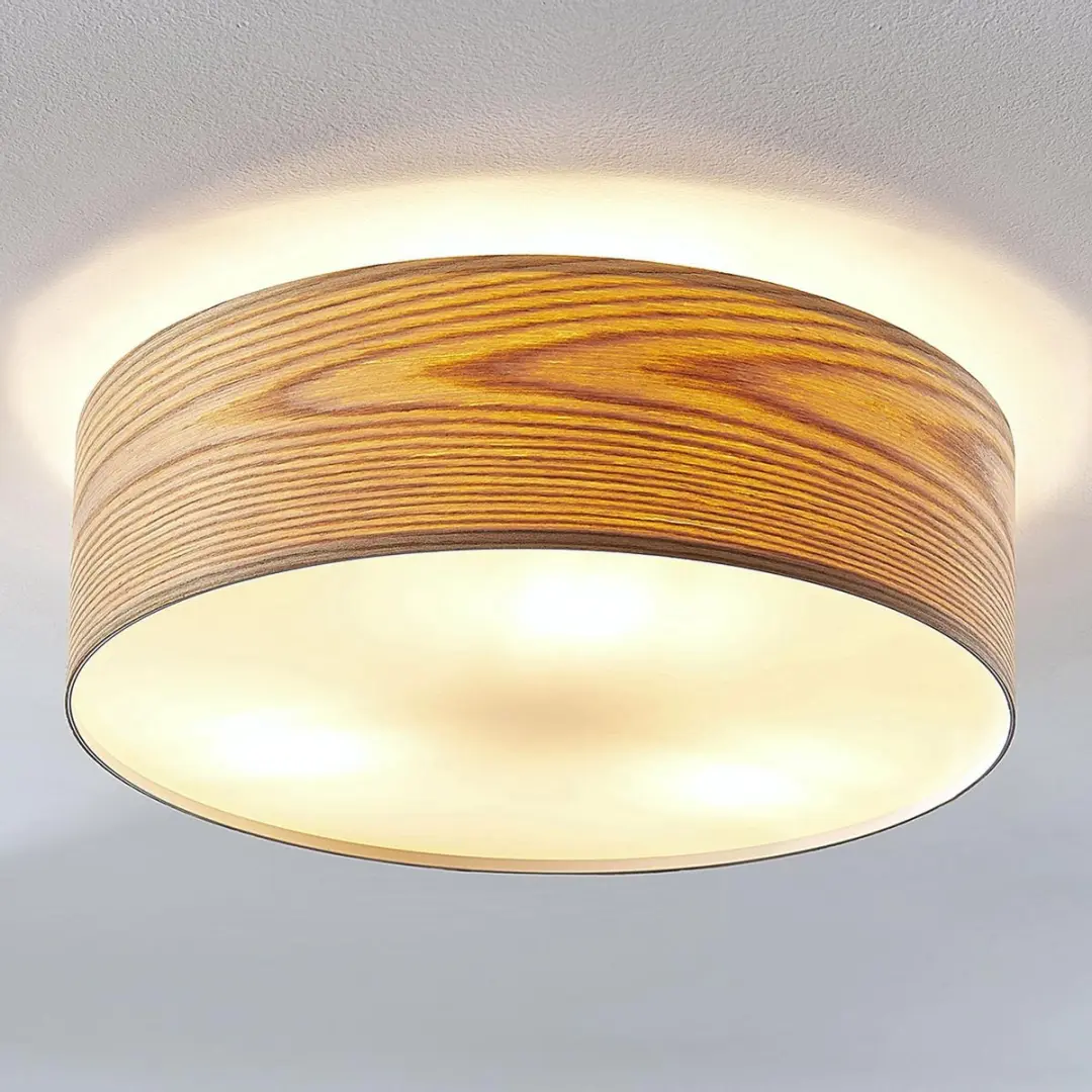 Lindby Plafondlamp Hout 3-Lichts