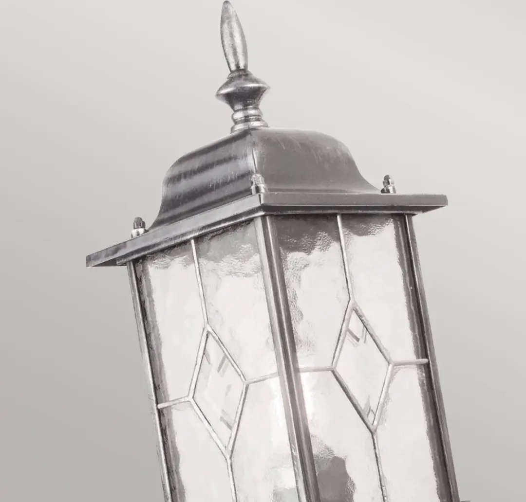 Elstead Wexford LED Wandlamp E27 60W - IP44 - Dimbaar - Zwart/Zilver