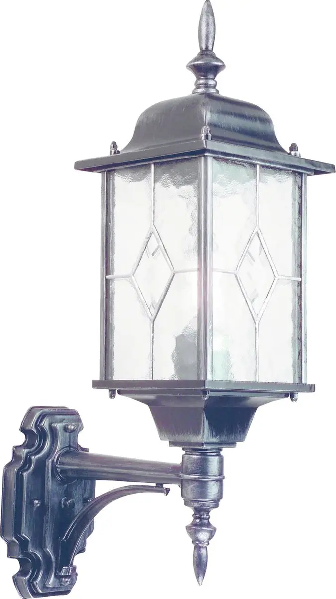 Elstead Wexford LED Wandlamp E27 60W - IP44 - Dimbaar - Zwart/Zilver