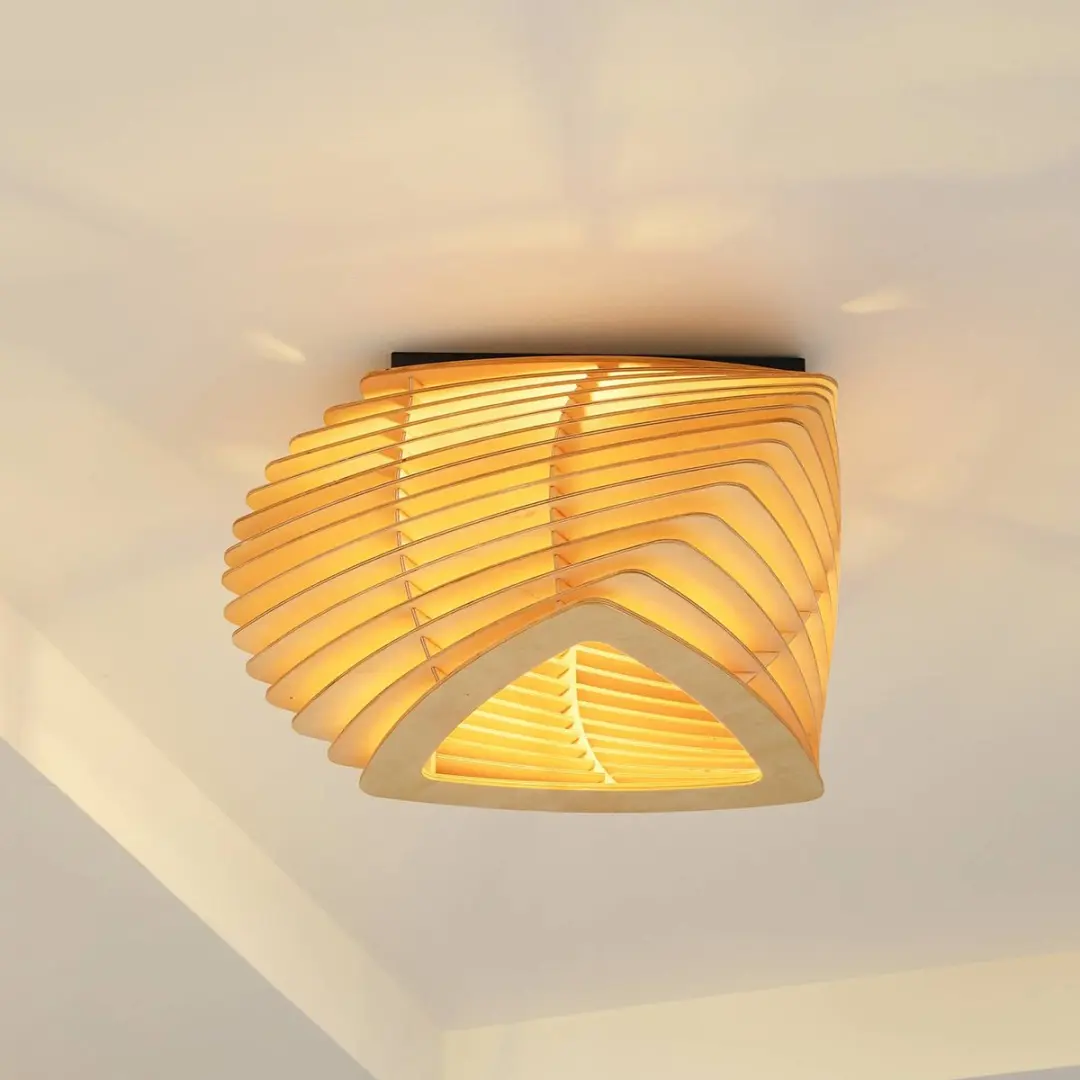 Lindby Plafondlamp Hout Zwart
