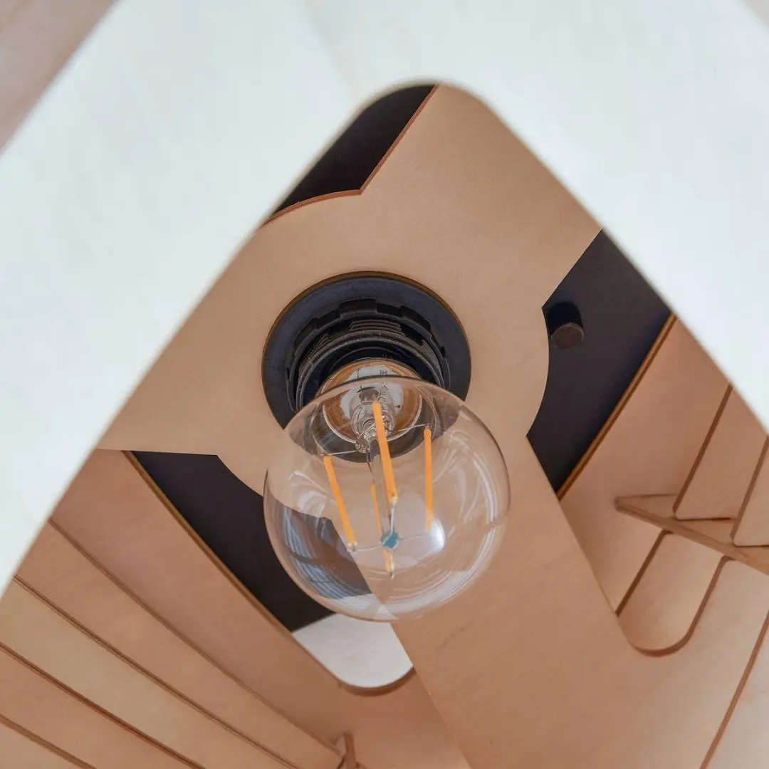 Lindby Plafondlamp Hout Zwart - 1 Lichtpunt E27
