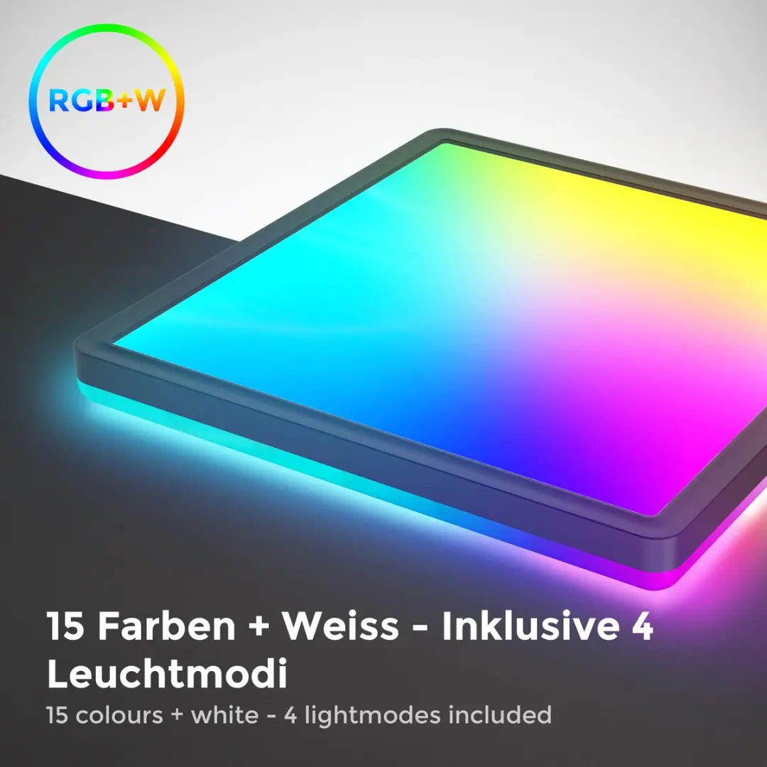Briloner RGB LED Plafonnière 29cm - Zwart - RGBW