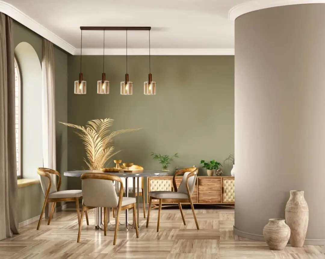Searchlight Sweden Pendel Hanglamp 4 Lichts Mokka Amber - Zwart